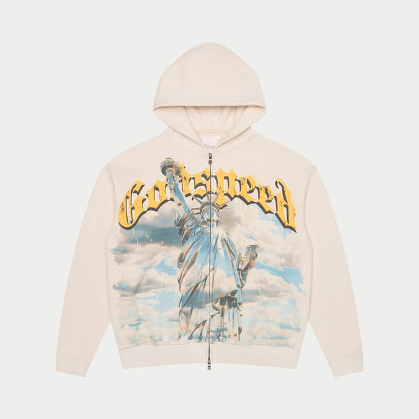 Godspeed “Chrome Liberty” Bone Zip Hoodie