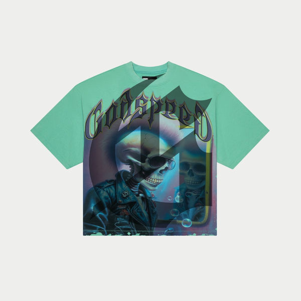 Godspeed “Man In The Mirror” Teal Tee