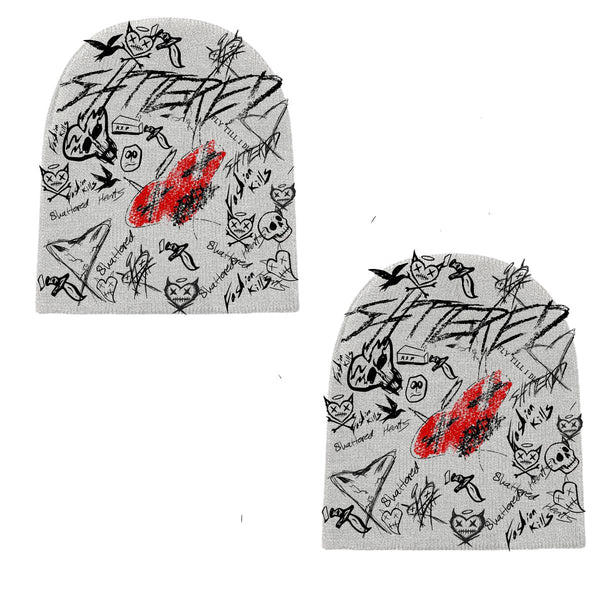 Shattered Hearts “Doodle” Beanie
