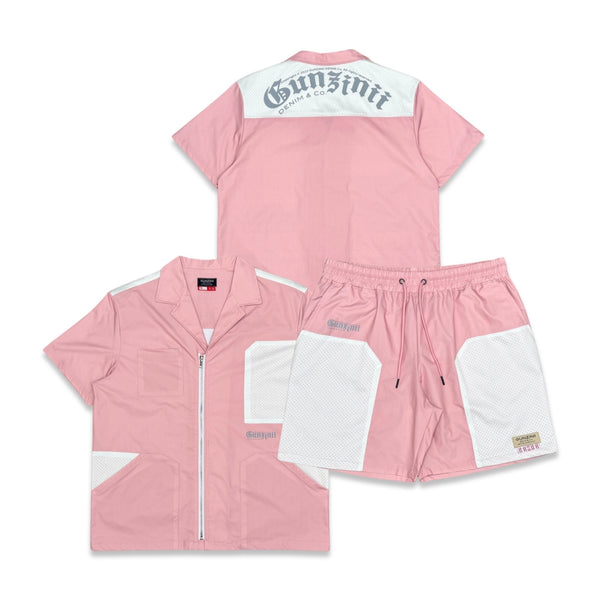 Gunzinii “Cut & Sew” Pink Short Set