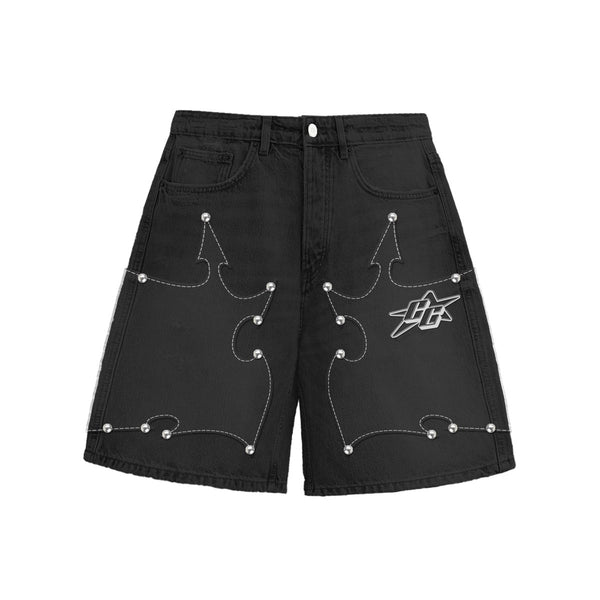 Campus “Tribal” Black Jorts Shorts