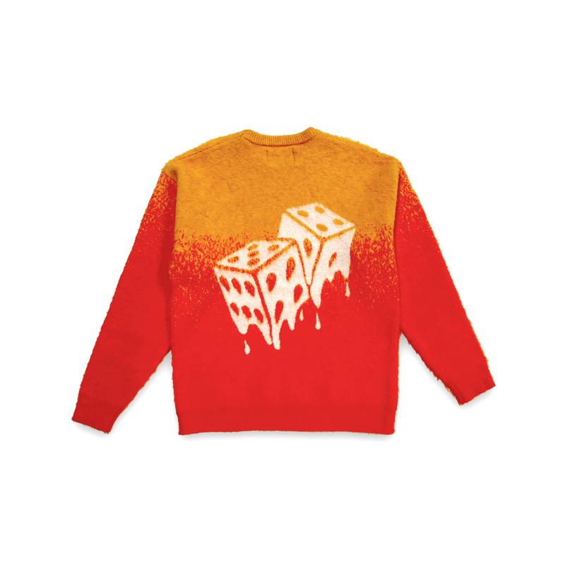 By Appt Only Gradient Orange Mohair Sweater