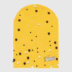 Homme Femme Pearl Beanie In Yellow
