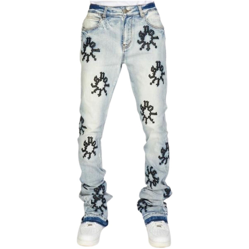 PLTKS Wreath Blue Stacked Jeans