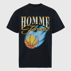 Homme Femme Heat Check Tee In Black And Gold