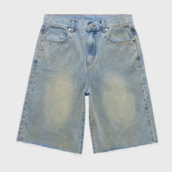 Homme Femme Studded Denim Shorts