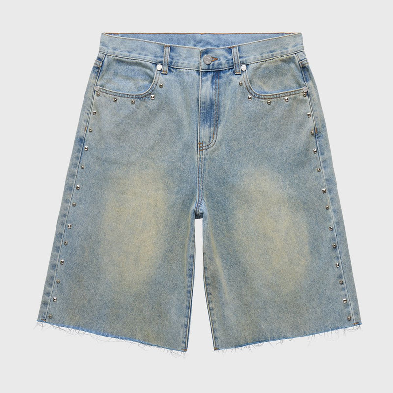 Homme Femme Studded Denim Shorts