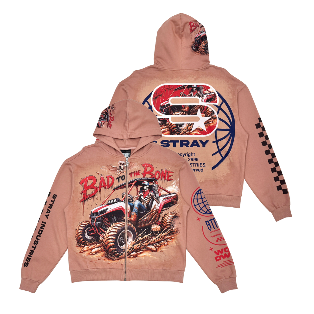 Stray “Bad To The Bone” Full Zip Hoodie – Era Clothing Store