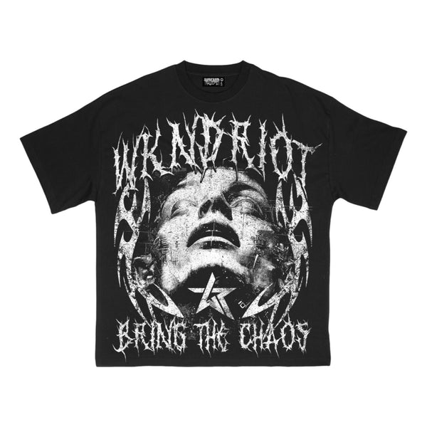 Wknd Riot “Chaos Head” Black Tee