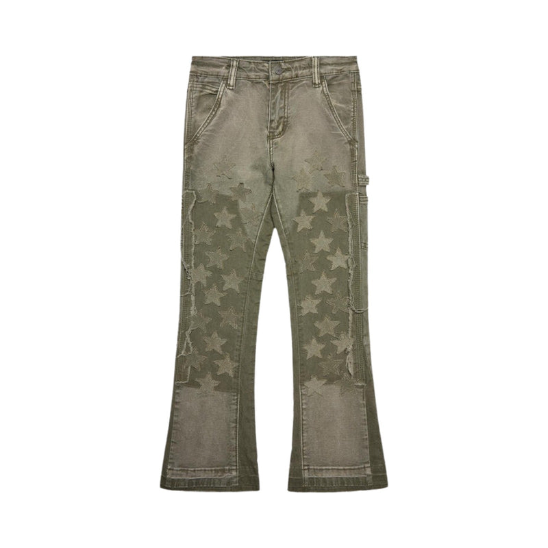 Kids Valabasas VPlay Olive Stacked Jeans