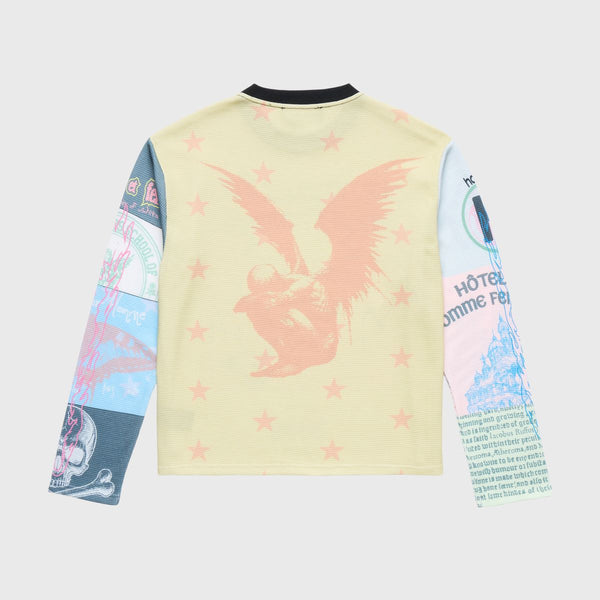 Homme Femme “Peyote” Yellow Thermal L/S Tee