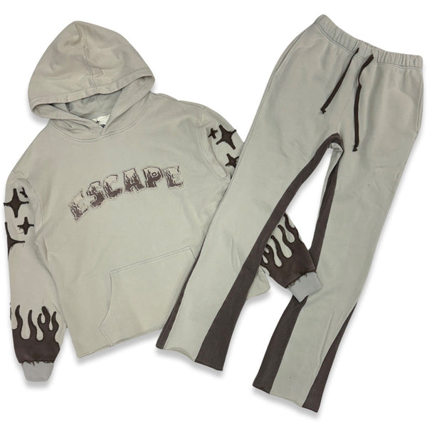 Paradise Lost “Escape” Cream Flared Jogging Set