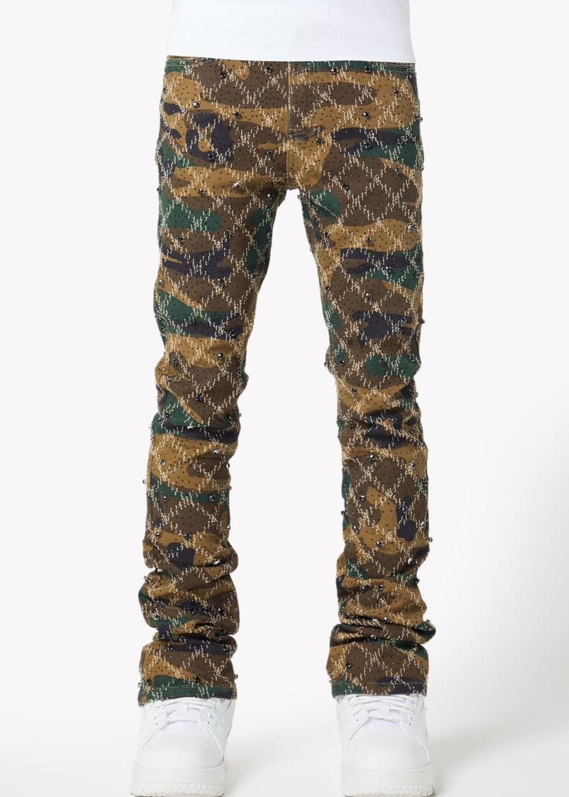 Guapi Camo Embellished Jeans