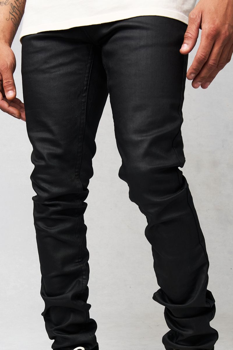 Serenede “Caviar7” Wax Black Jeans – Era Clothing Store