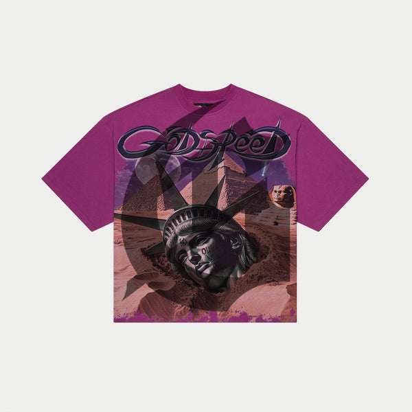 Godspeed “Mother Cairo” Plum Wash Tee