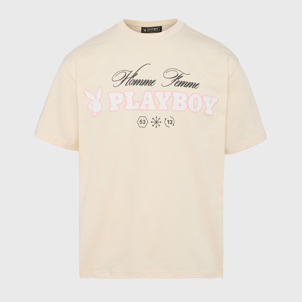 Homme Femme “Playboy Icon” Cream Tee