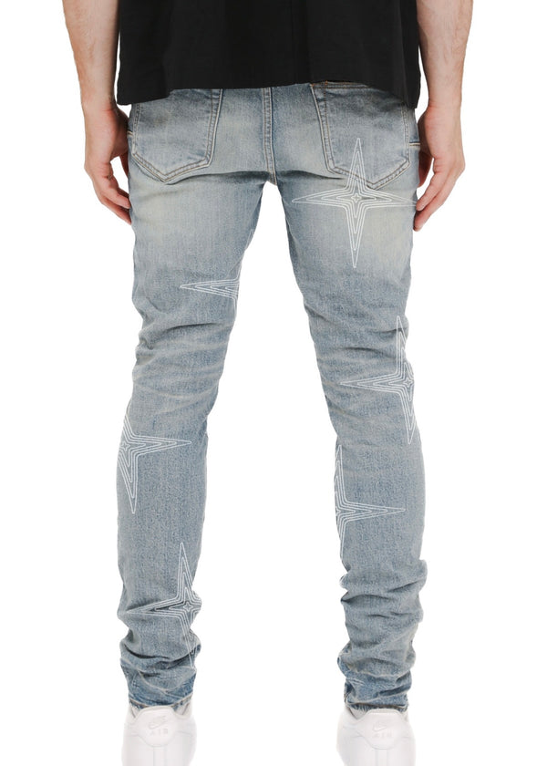 Purple Brand Light Indigo Tuffetage Star Jeans