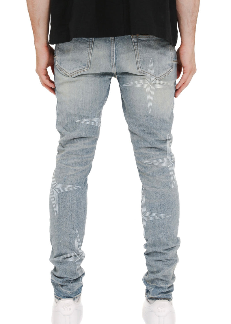 Purple Brand Light Indigo Tuffetage Star Jeans