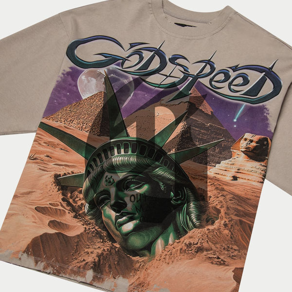 Godspeed “Mother Cairo” Stone Grey Tee