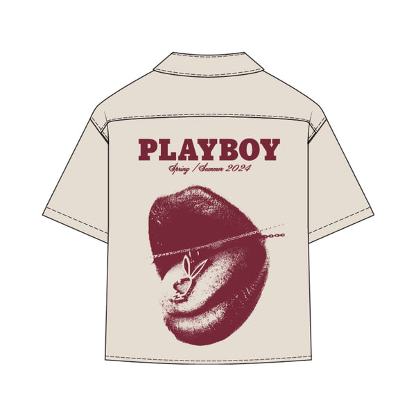 Homme Femme “Playboy” Cream Button Up