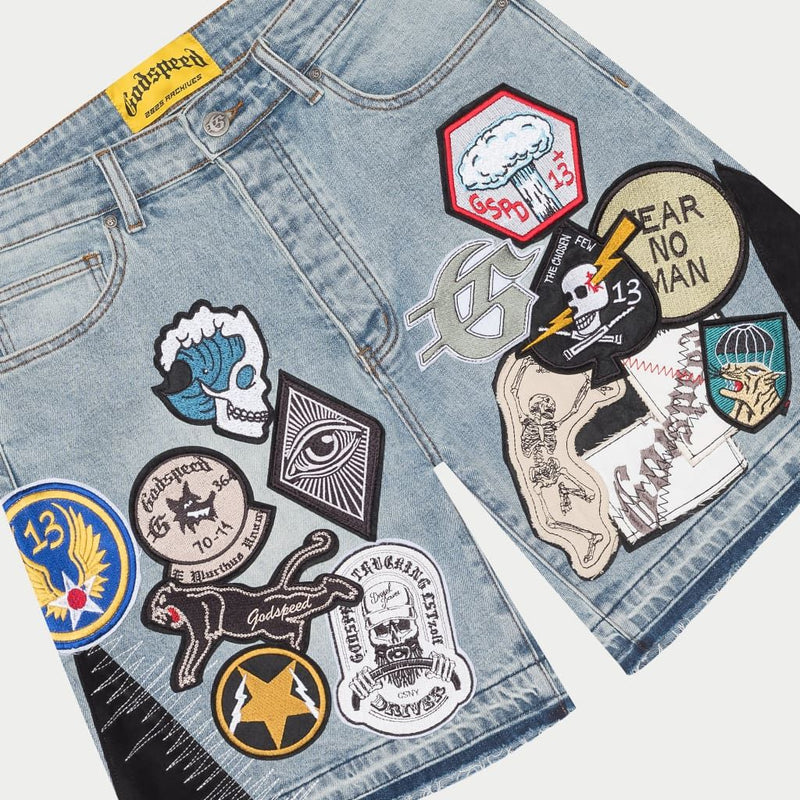 Godspeed “Patchwork V2” Blue Shorts