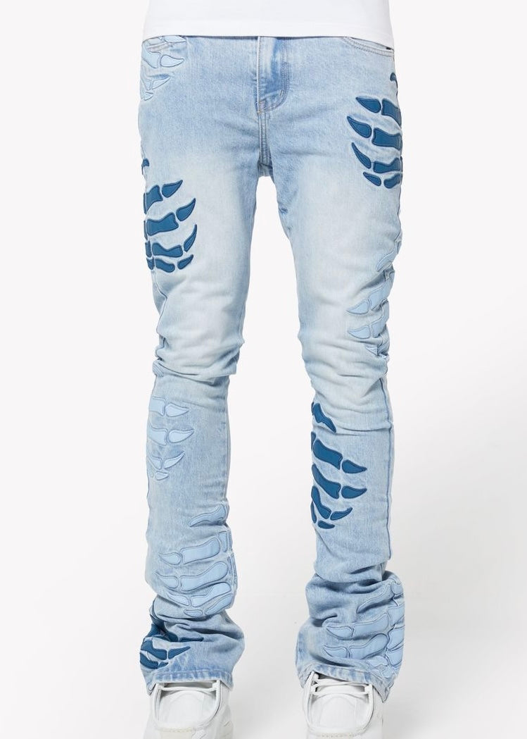 Guapi Aqua Blue Dragger Jeans