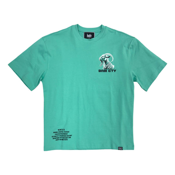 Denim City “Goat” Teal Stones Tee