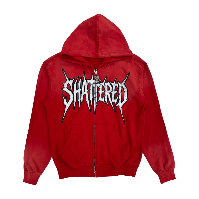 Shattered Hearts “Repeat” Red Hoodie
