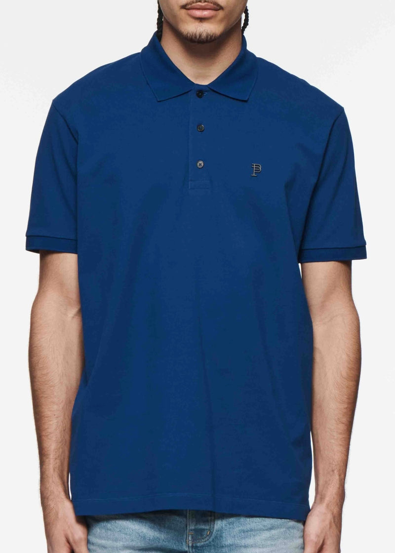 Purple Brand Blue Pique Knit SS Polo