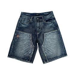 Preme “Drop Gems” Crystal Indigo Shorts