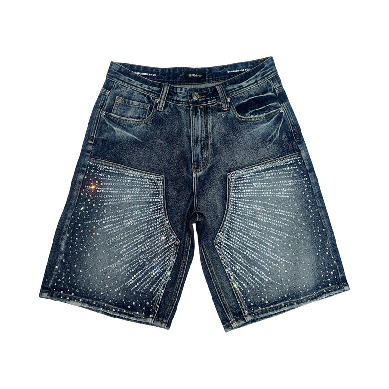Preme “Drop Gems” Crystal Indigo Shorts