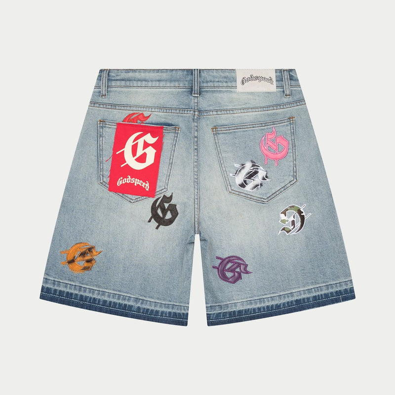 Godspeed “Infinity” Blue Multi Color Shorts