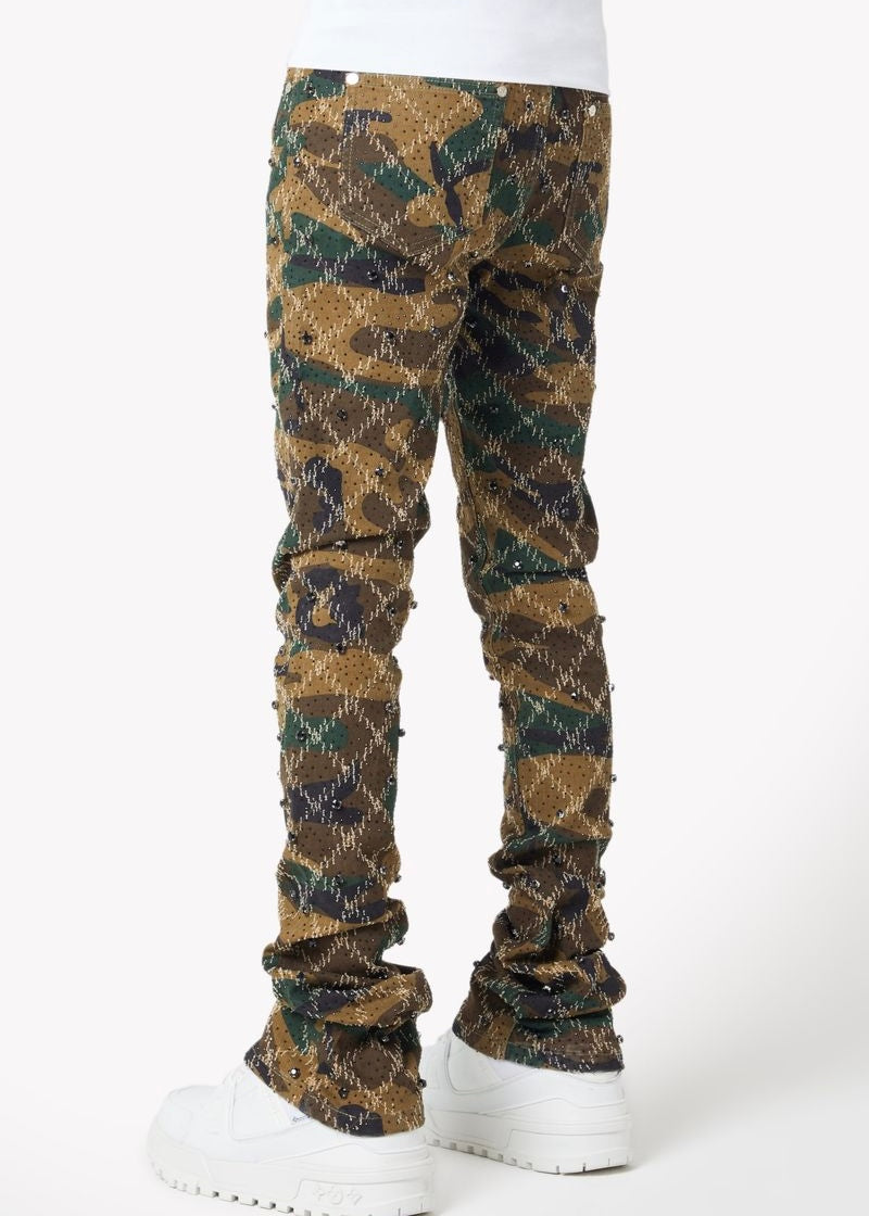 Guapi Camo Embellished Jeans