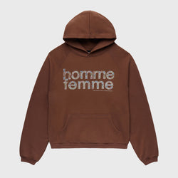 Homme Femme Mardi Gras Brown Hoodie