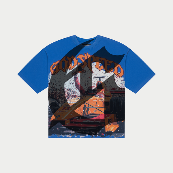 Godspeed “F1 Finishline” Blue Wash Tee