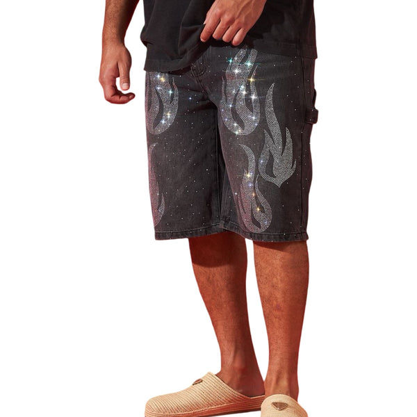 Duaa “Thriving” Flame Stone Shorts