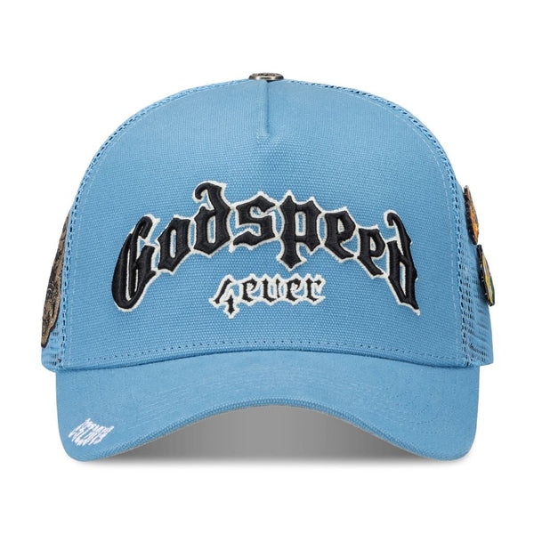 Godspeed “Forever” Baby Blue Trucker Hat