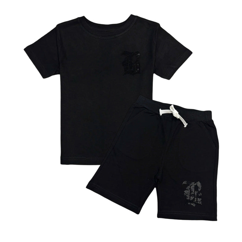 Kids Raw “Black Label” Black Short Set