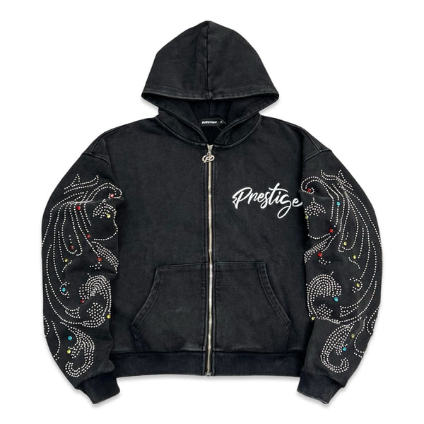 Purple Brand Black Zip Front Hoodie – Era Clothing Store
