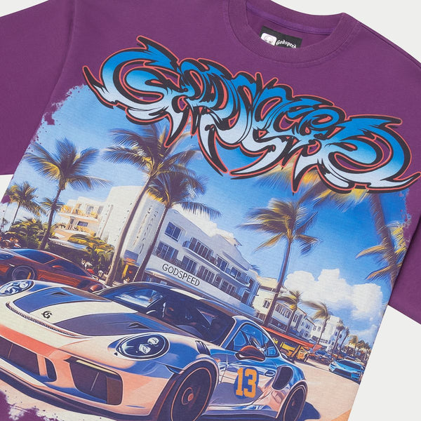 Godspeed “Car Meet Miami” Purple Tee