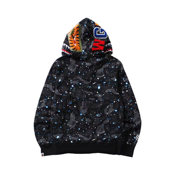 BAPE Space Camo Shark Full Zip Up Hoodie