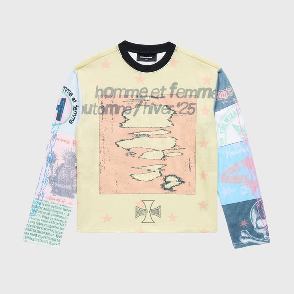 Homme Femme “Peyote” Yellow Thermal L/S Tee