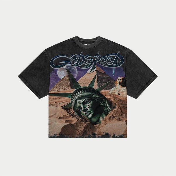 Godspeed “Mother Cairo” Grey Wash Tee