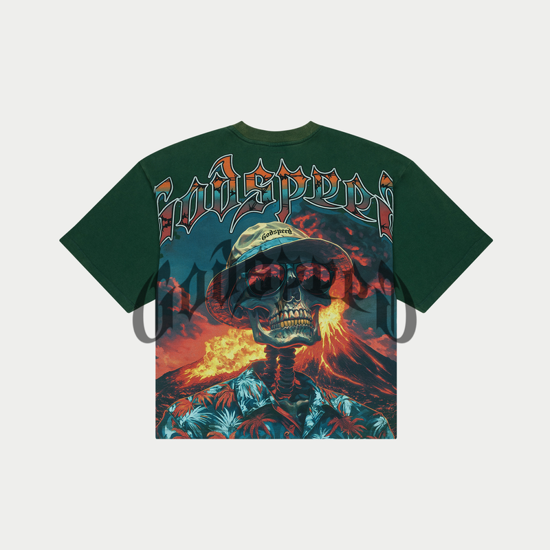 Godspeed “Natural Disaster” Forrest Green Tee