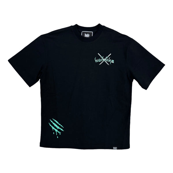 Denim City “Warriors” Black/Teal Stones Tee