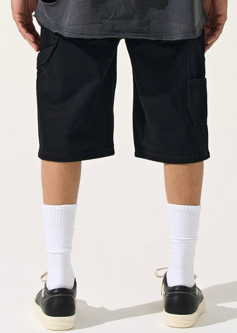 Serenede “Ink Stone” Black Denim Shorts