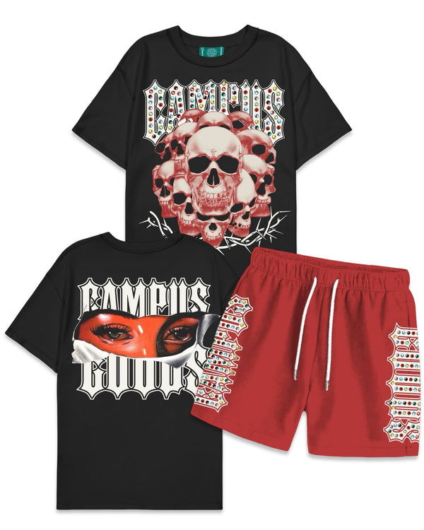Campus “Vengeance” Red Gem Short Set