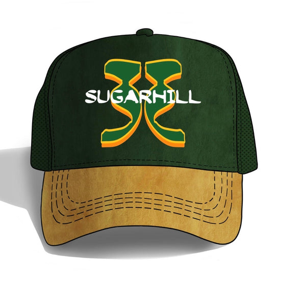 SugarHill “Mirrors” Suede Trucker Hat