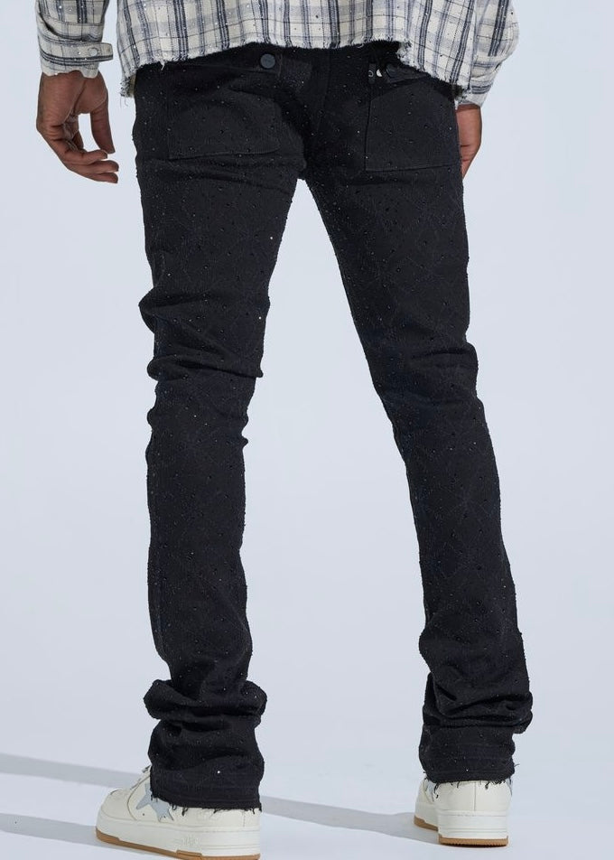 Pheelings “First Million” Rhinestone Black Stack Jeans