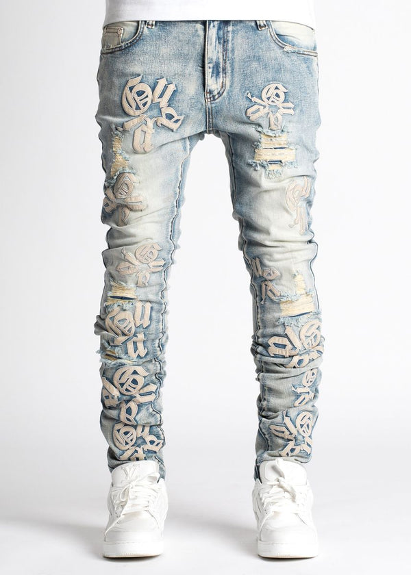 Guapi Power Blue Logos Jeans